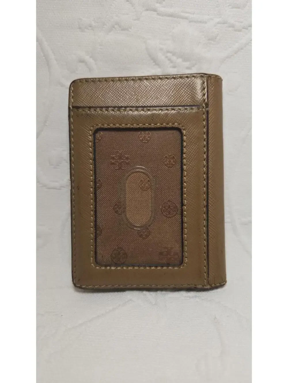 Tory Burch Brown Leather Bifold ID Wallet